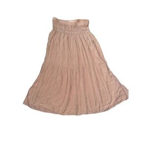 Ninexis Women brown Maxi Boho Gypsy Skirt M festival tiered flowing stevie nicks